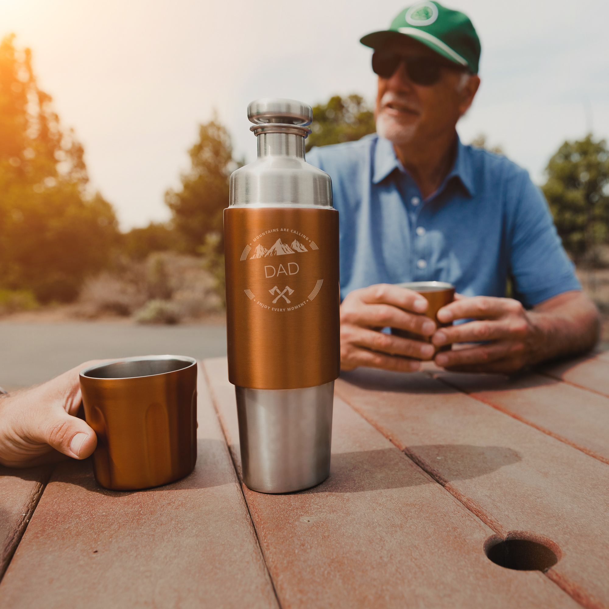 Parkside Flask 750 - Wine Flask + Stemless Glasses