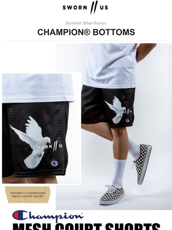 champion motion court shorts