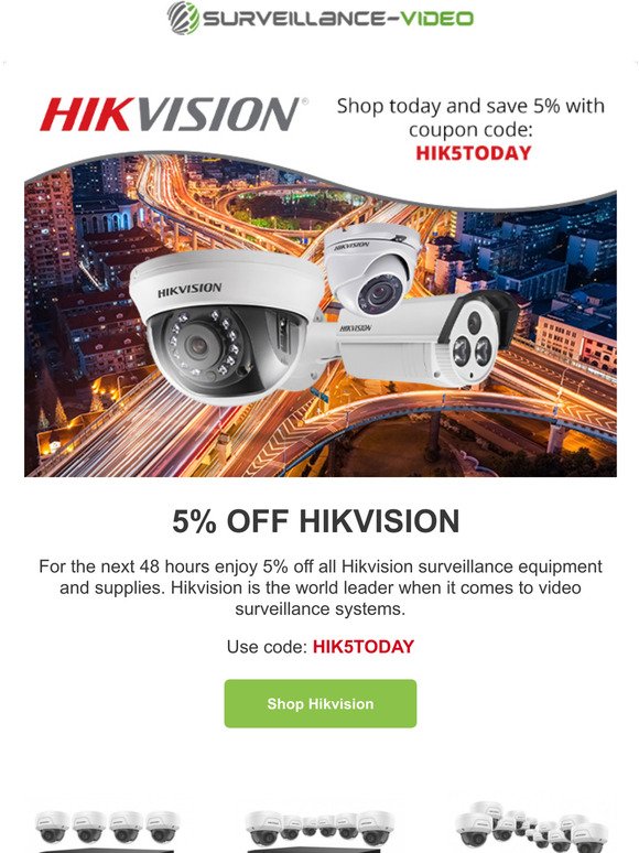 [5% OFF] Hikvision Surveillance Equipment | Hurry Ends Soon! 