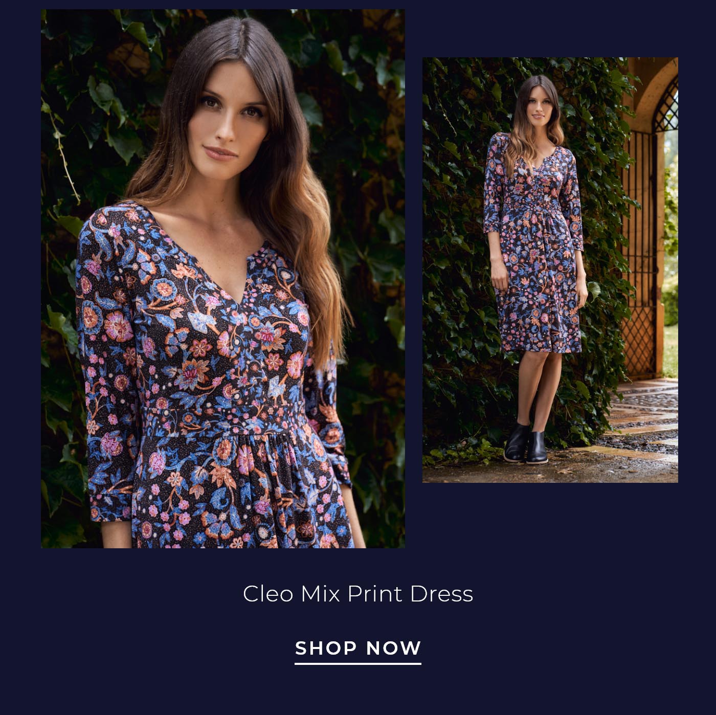 Cleo Mix Print Dress
