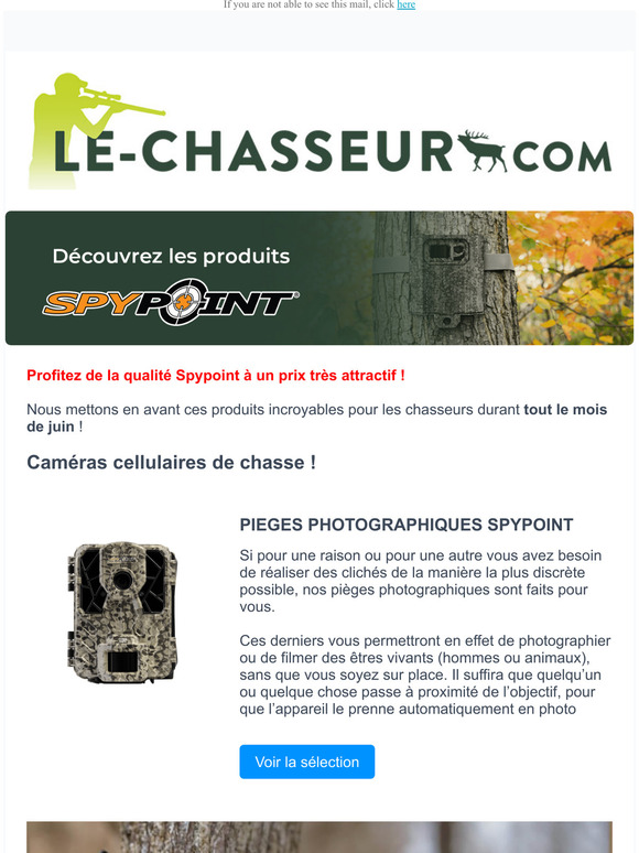 Remises exceptionnelles : SpyPoint Camra cellulaire de chasse