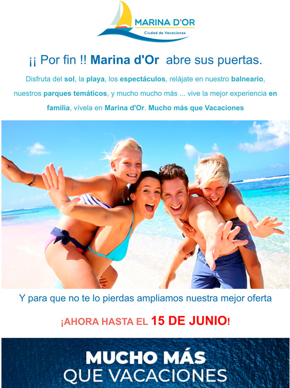 35% dto todo el verano Ahora hasta el 15 de junio!