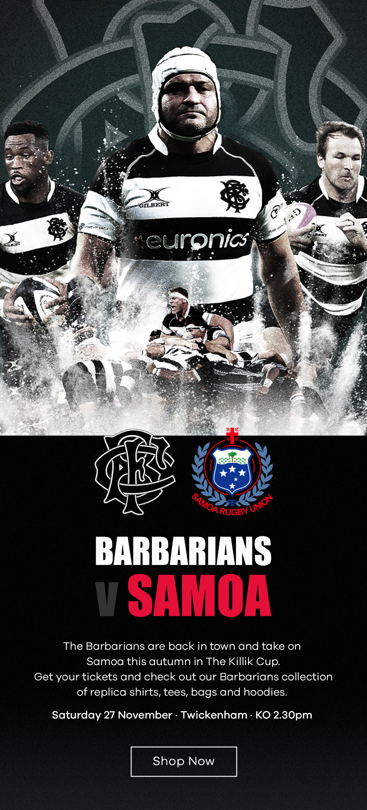 lovell rugby limited international rugby at twickenham barbarians v samoa milled