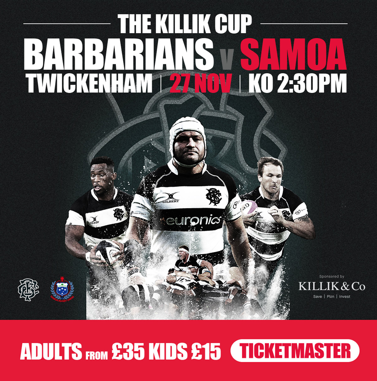 lovell rugby limited international rugby at twickenham barbarians v samoa milled