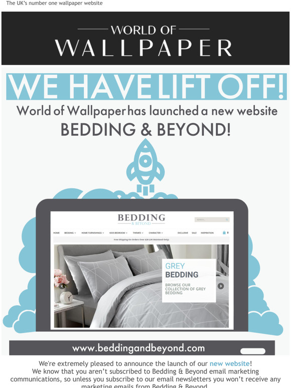 World Of Wallpaper Check Out Our New Sister Site Beddingandbeyond Com Milled