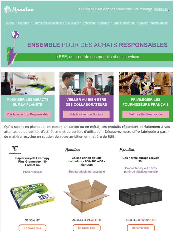 [PRODUITS RECYCLS] Dcouvrez notre offre fabrique  partir de matire recycle