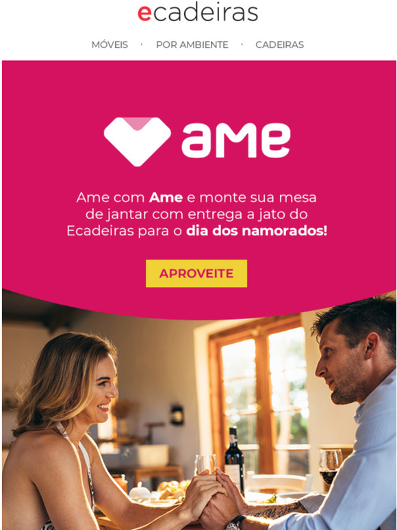  Ame com Ame e monte sua mesa de jantar com entrega a jato do Ecadeiras