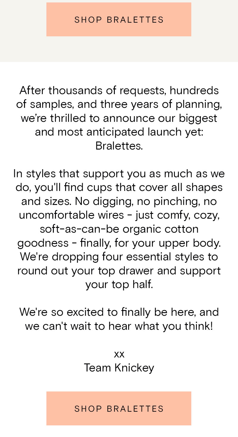 Knickey: Introducing: a better Bralette | Milled