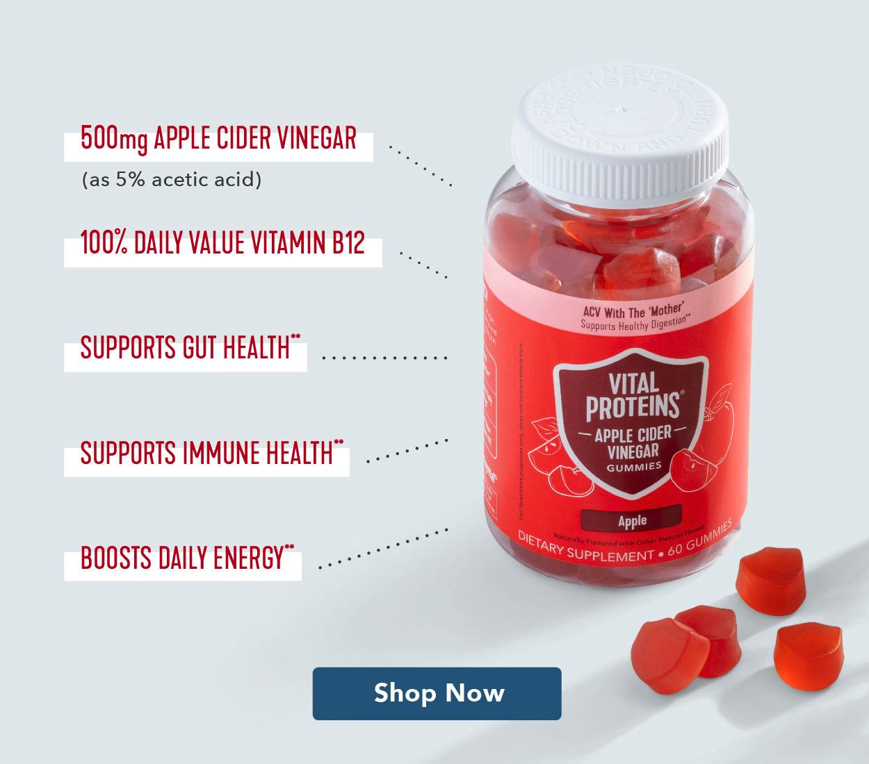 Vital Proteins Spotlight On Apple Cider Vinegar Gummies Milled