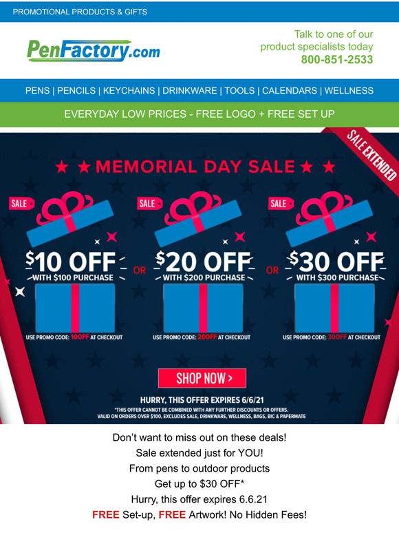 Last Chance: Memorial Day Sale!