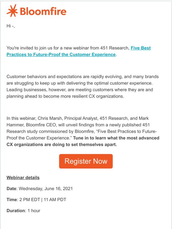 Exclusive CX webinar from 451 Research