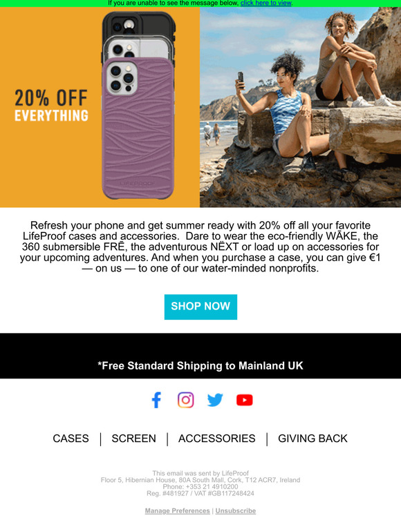 Quick! 20% off everything