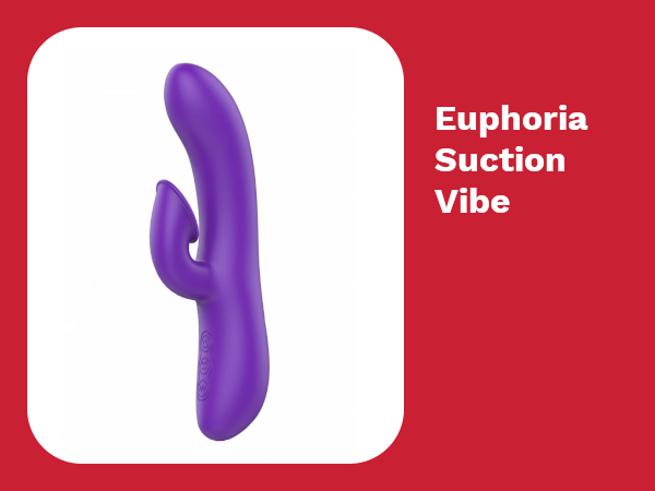 Euphoria Suction Vibe. Zuigende clitorisstimulator en G-spotvibrator in één.