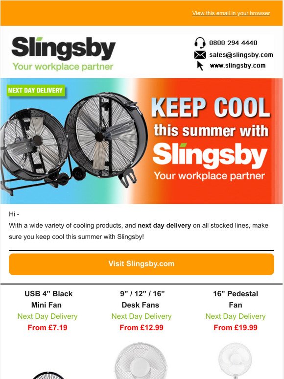 Keep cool with Slingsby