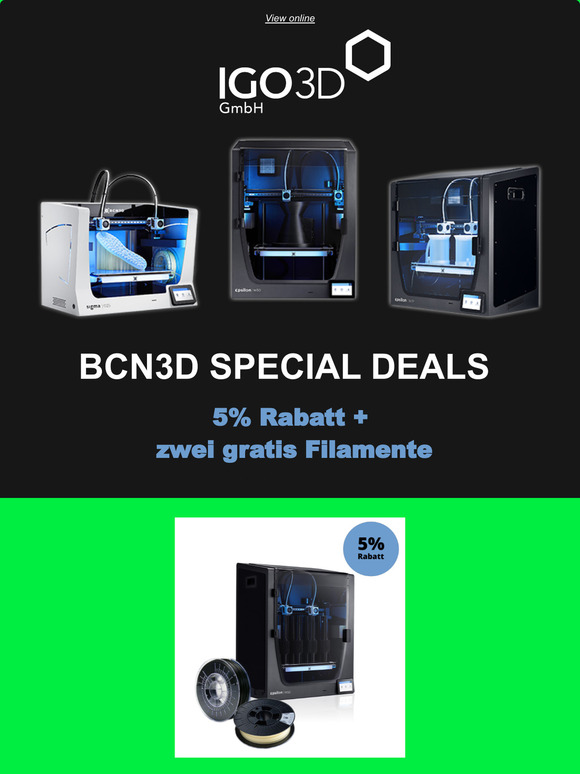 Exklusive BCN3D Sonderrabatte!