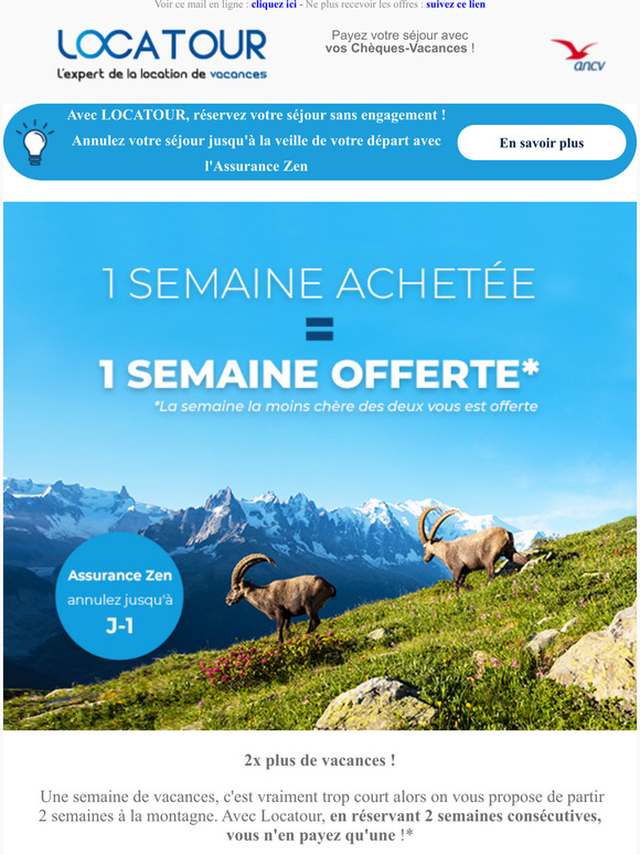 2 semaines en montagne  partir de 245