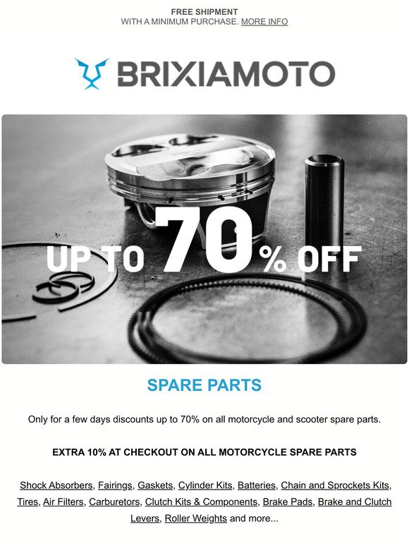 Spare Parts: Up to 70% OFF