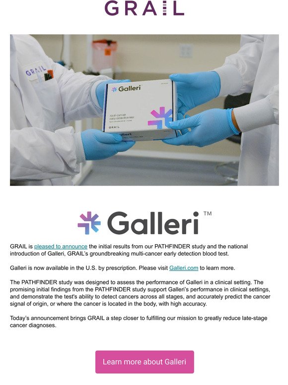 Galleri, our multi-cancer early detection test, is now available