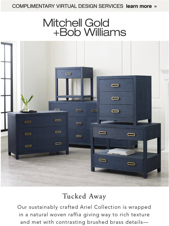 mitchell gold ariel dresser Mitchell Gold + Bob Williams: Have You Met Ariel? Stunning Woven Raffia  Dressers + Side Tables