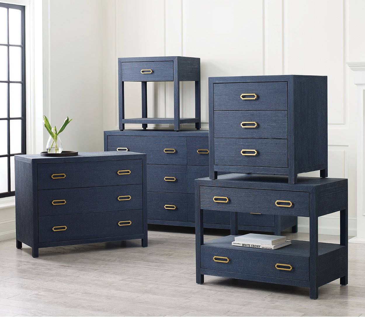 Mitchell Gold + Bob Williams: Have You Met Ariel? Stunning Woven Raffia Dressers + Side Tables