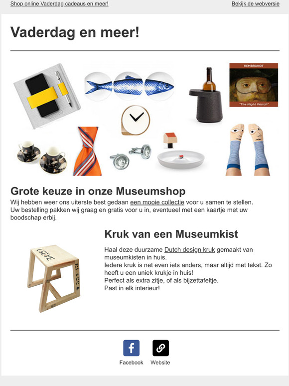 Originele culturele Vaderdag cadeaus in uw Museumshop online