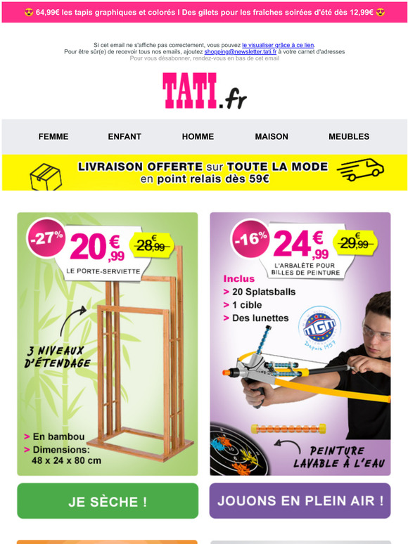  Vendredi, c'est TOP PRIX !!! 52,99 l'extracteur de jus I 105 le sige auto RECARO I 20,99 le porte-serviette en bambou
