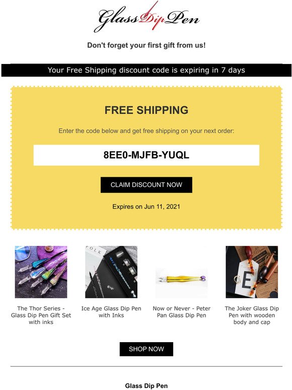 Your Free Shipping Code is Expiring