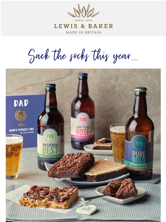 Sack the socks, it's beer and brownies he really wants...