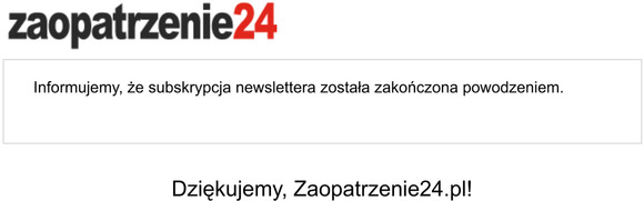 Udana subskrypcja newslettera