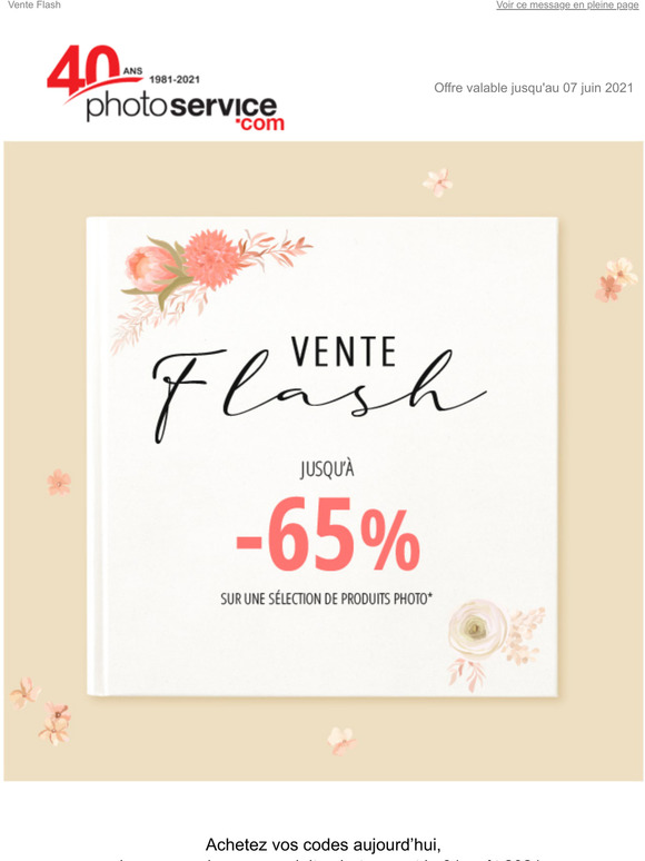 Vente Flash : jusqu' -65 % sur une slection de produits