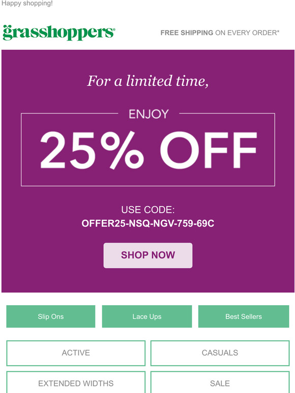 A gift from us, to you. Enjoy 25% off.