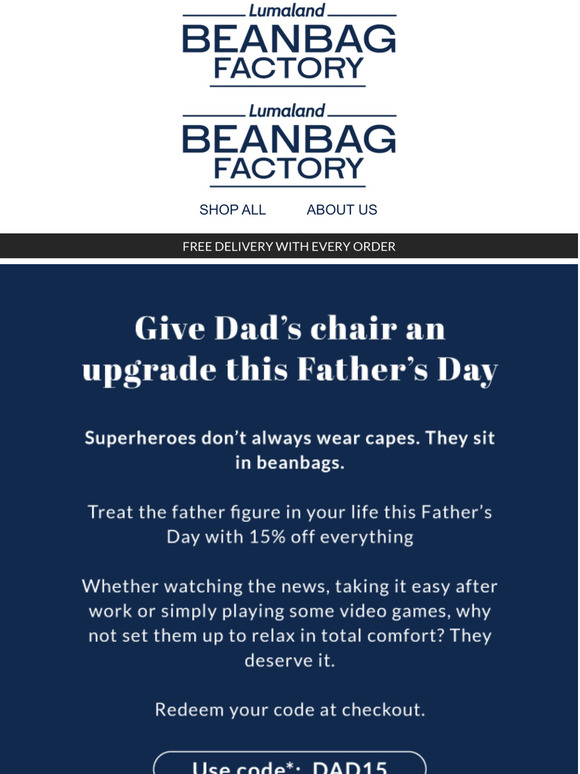 15% off everything this Father's Day!
