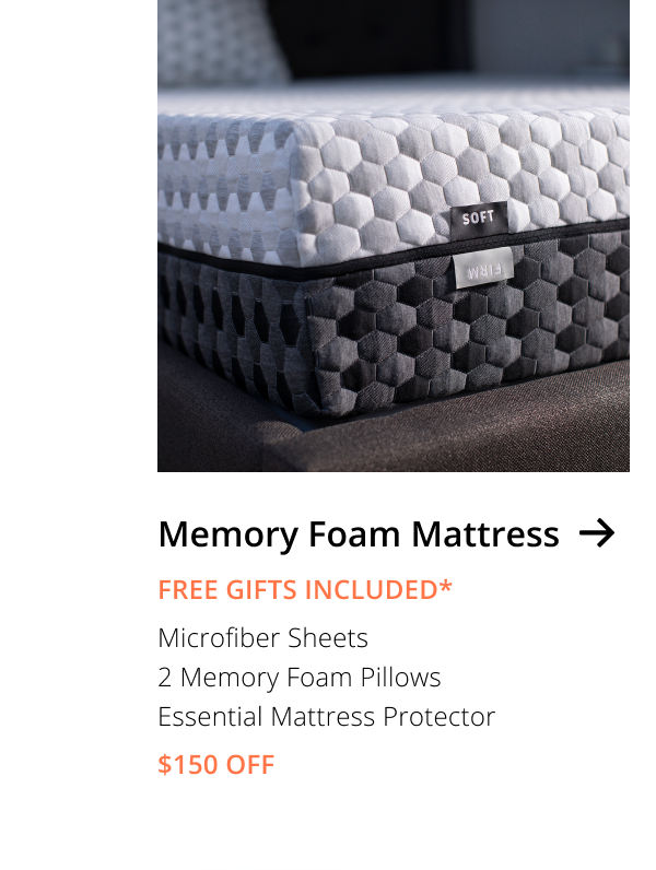 Memory Foam Mattress  - FREE GIFTS INCLUDED