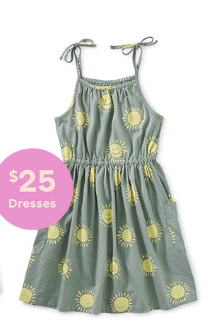Tie Shoulder Dress - Sun at the Sea