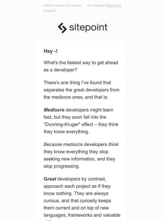 The fastest way to get ahead as a developer