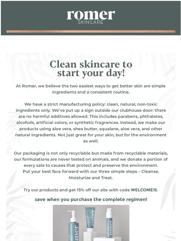 Clean skincare to start your day!