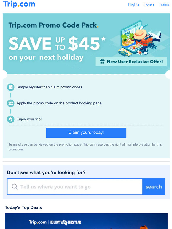 Get started with your new user promo code pack worth up to $45! Claim now>>