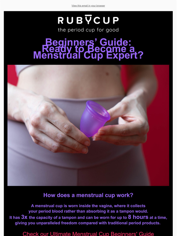 Ruby Life Beginners' Guide Ready to a Menstrual Cup Expert