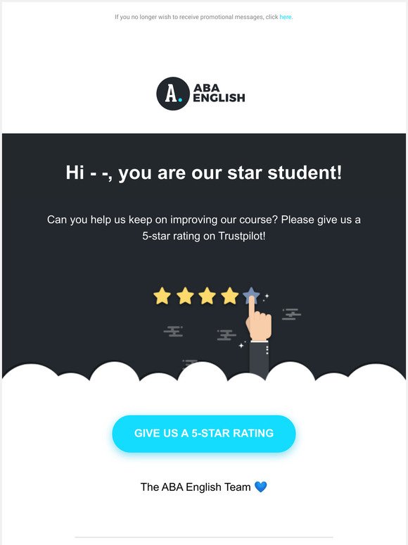 --you are our star student!