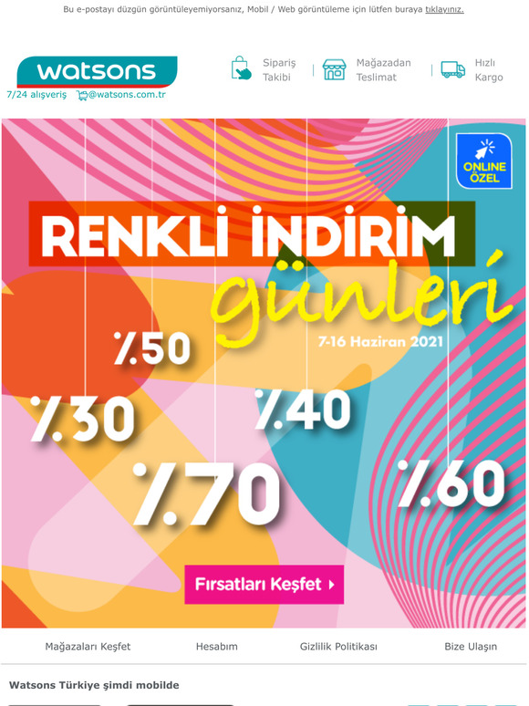 Renkli ndirim Gnleri Geldi!