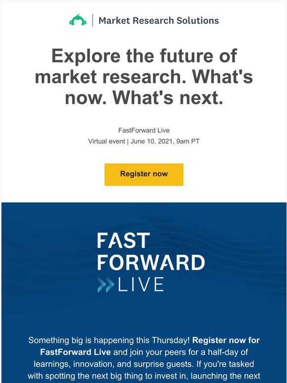 Last chance! Don't miss FastForward Live, June 10