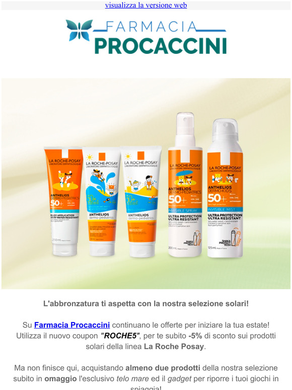 Coupon e tanti premi con i solari Roche!