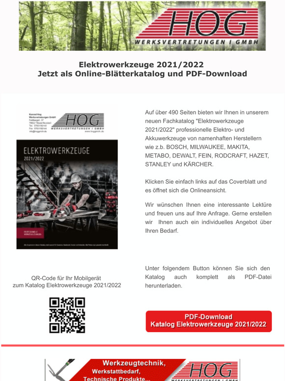 Elektrowerkzeuge 2021/2022 - Jetzt als Online-Bltterkatalog und PDF-Download