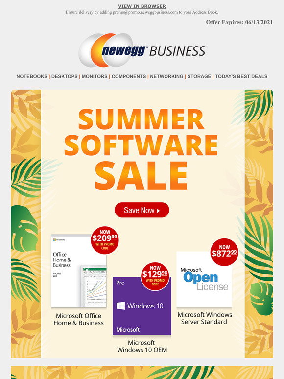 Newegg Business Summer Software Sale Promo Codes Inside Milled