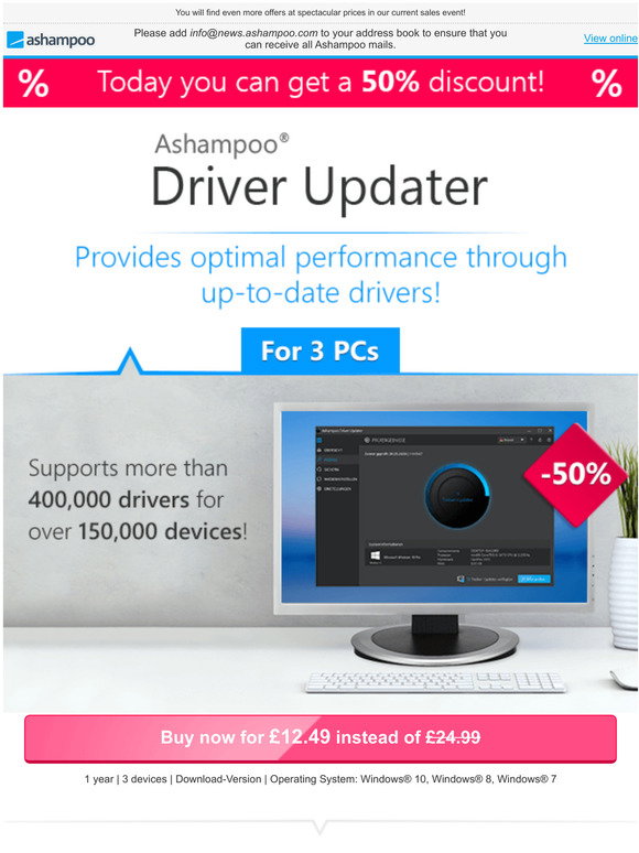 download ashampoo driver updater