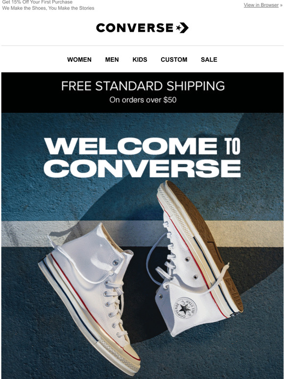 converse 15 off email