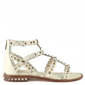 PIXEL Cage Sandals Pristine White Leather