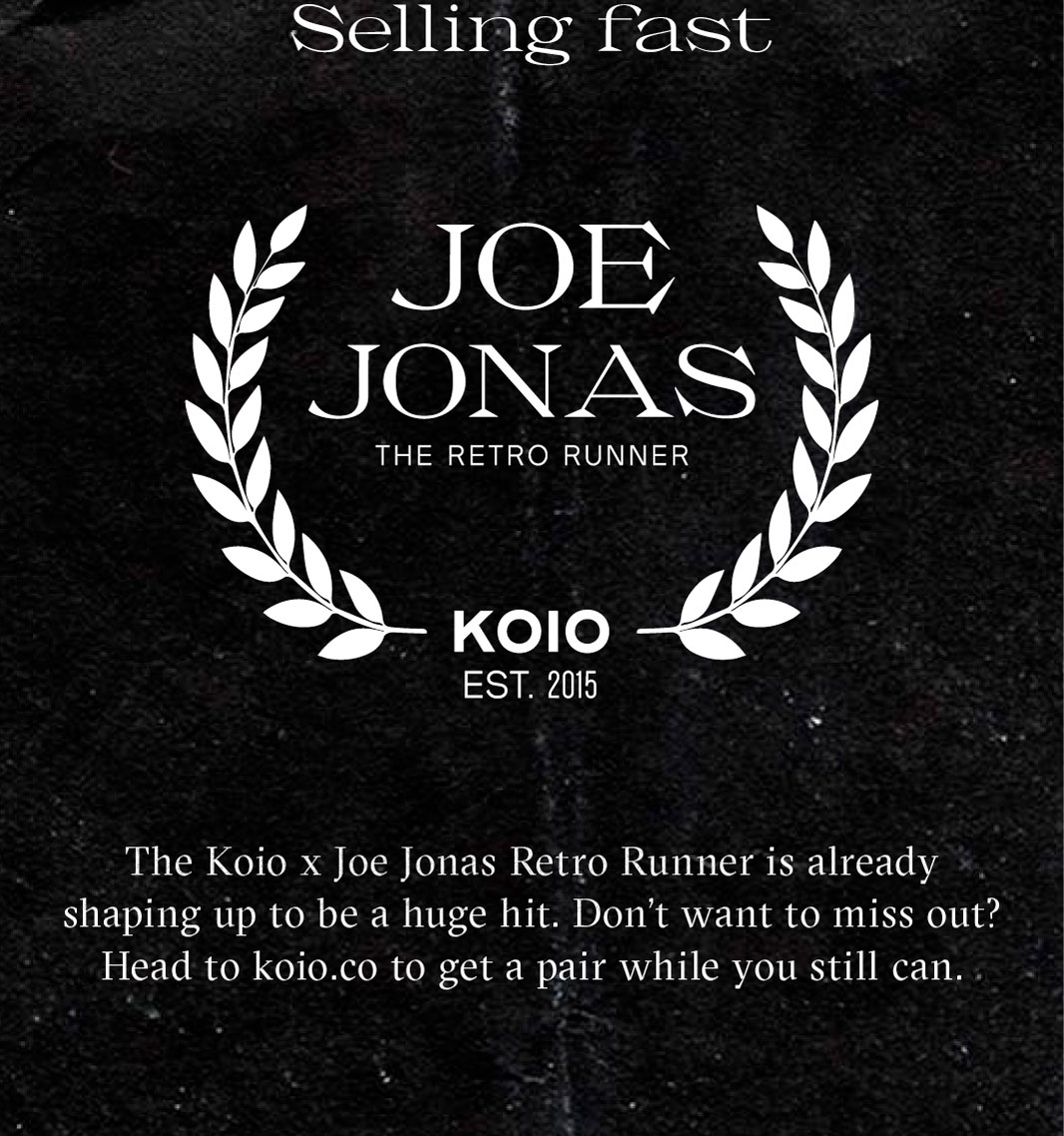 koio retro runner joe jonas