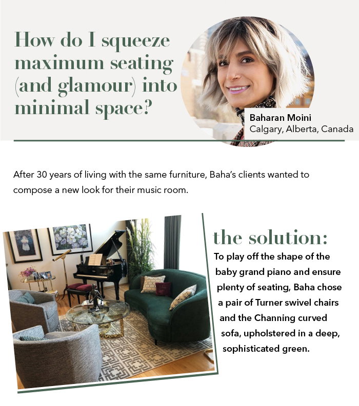 How do I squeeze maximum seating (and glamour) into minimal space?