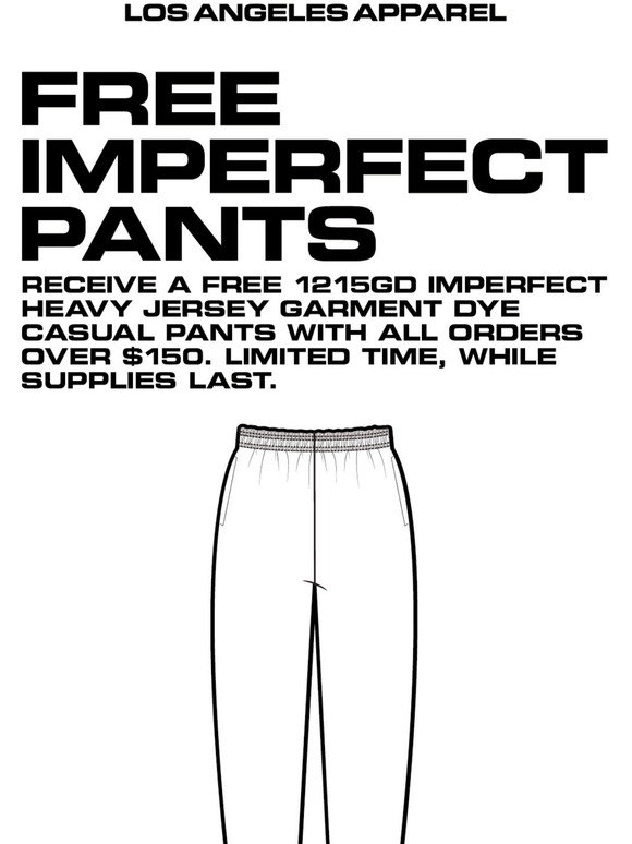LA Apparel: Free Imperfect Casual Pants 